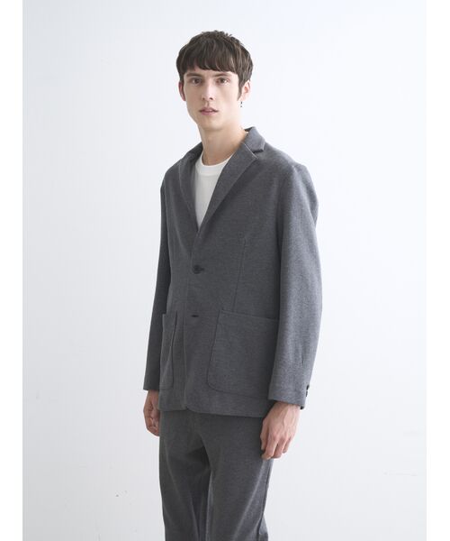 three dots / スリードッツ テーラードジャケット | Men's Stretch ponte jacket | 詳細8