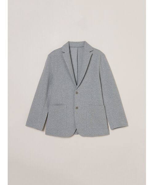 three dots / スリードッツ テーラードジャケット | Men's Stretch ponte jacket(granite)