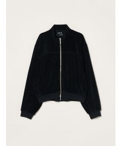 three dots / スリードッツ その他アウター | Velvet pile zip up blouson