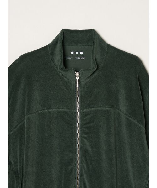 three dots / スリードッツ その他アウター | Velvet pile zip up blouson | 詳細2