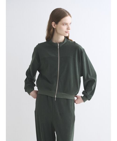 three dots / スリードッツ その他アウター | Velvet pile zip up blouson | 詳細6