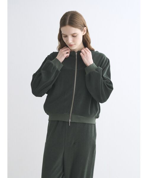 three dots / スリードッツ その他アウター | Velvet pile zip up blouson | 詳細8