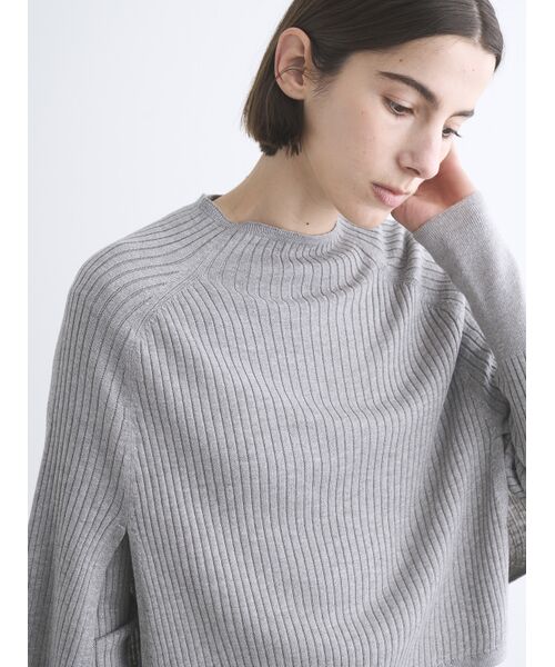 three dots / スリードッツ ニット・セーター | Lurex sweater cape | 詳細6