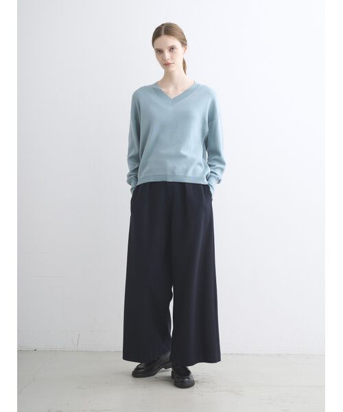 three dots / スリードッツ ニット・セーター | Air cotton tops | 詳細9