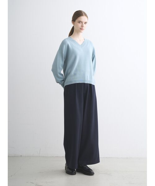 three dots / スリードッツ ニット・セーター | Air cotton tops | 詳細10
