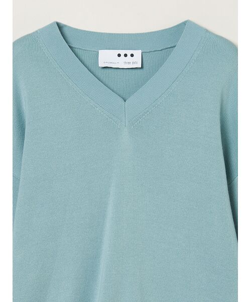 three dots / スリードッツ ニット・セーター | Air cotton tops | 詳細2