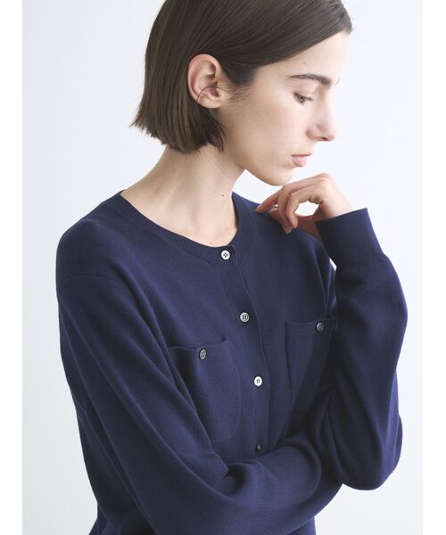 three dots / スリードッツ カーディガン・ボレロ | Air cotton cardigan | 詳細7