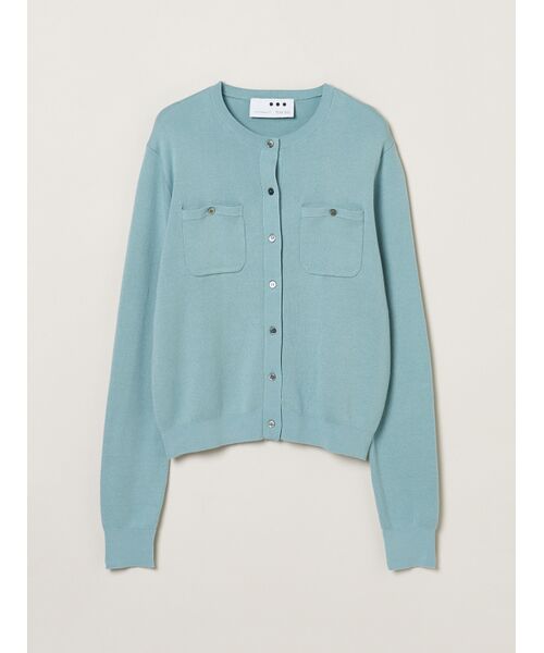 three dots / スリードッツ カーディガン・ボレロ | Air cotton cardigan（pool）