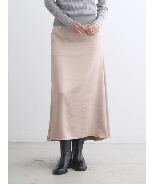 three dots / スリードッツ スカート | Satin skirt | 詳細6