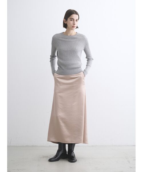 three dots / スリードッツ スカート | Satin skirt | 詳細7