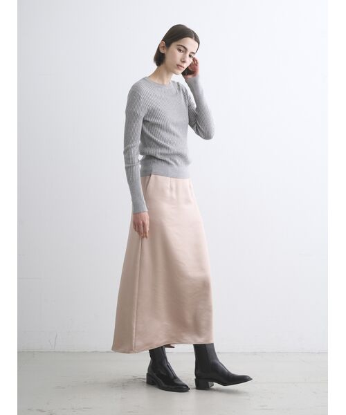three dots / スリードッツ スカート | Satin skirt | 詳細8