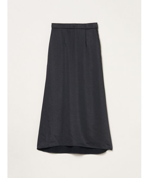three dots / スリードッツ スカート | Satin skirt（black）