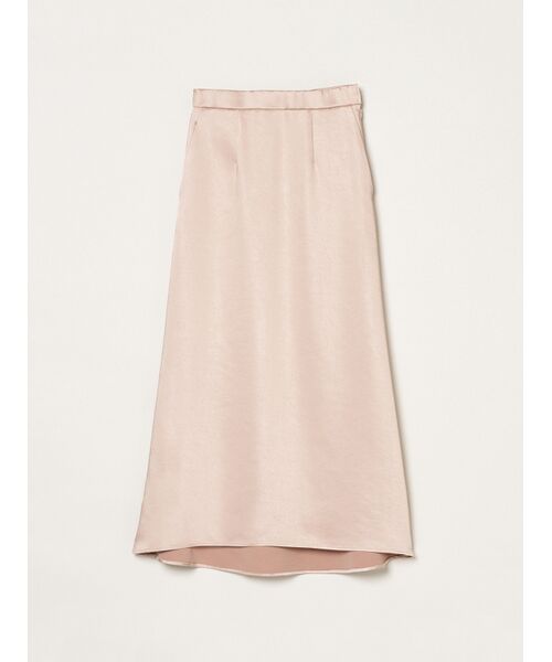three dots / スリードッツ スカート | Satin skirt（nude pink）