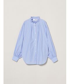 three dots / スリードッツ シャツ・ブラウス | Washed cotton gather shirt