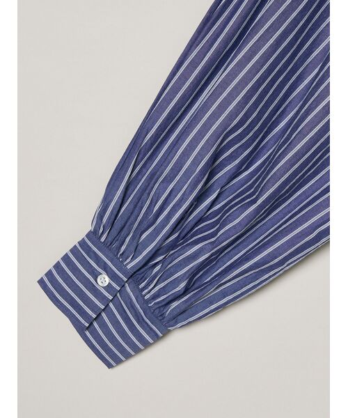 three dots / スリードッツ シャツ・ブラウス | Washed cotton gather shirt | 詳細3