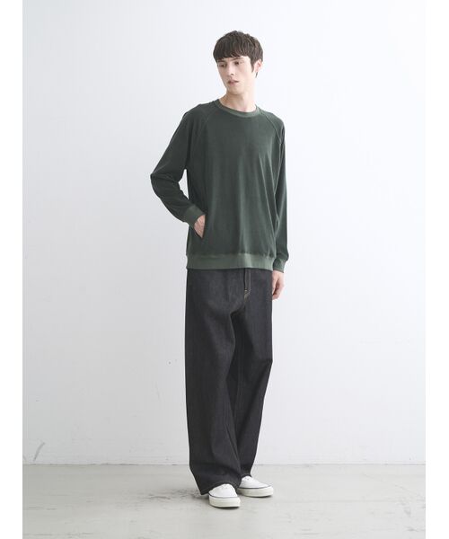 three dots / スリードッツ パーカー | Men's Velvet pile cocoon sweat | 詳細10