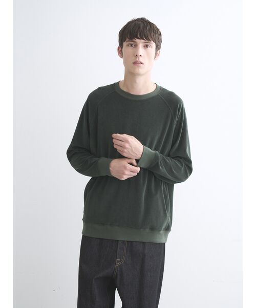 three dots / スリードッツ パーカー | Men's Velvet pile cocoon sweat | 詳細6