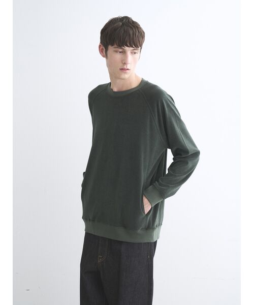 three dots / スリードッツ パーカー | Men's Velvet pile cocoon sweat | 詳細8