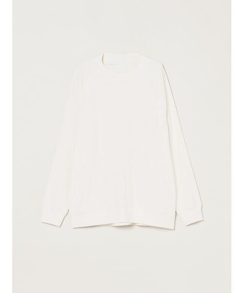 three dots / スリードッツ パーカー | Men's Velvet pile cocoon sweat（ivory）