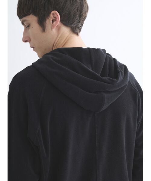 three dots / スリードッツ パーカー | Men's Velvet pile zip cocoon hoody | 詳細9