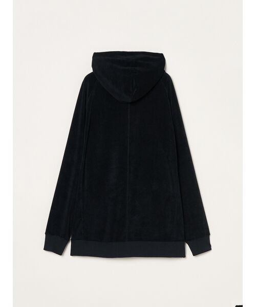 three dots / スリードッツ パーカー | Men's Velvet pile zip cocoon hoody | 詳細1