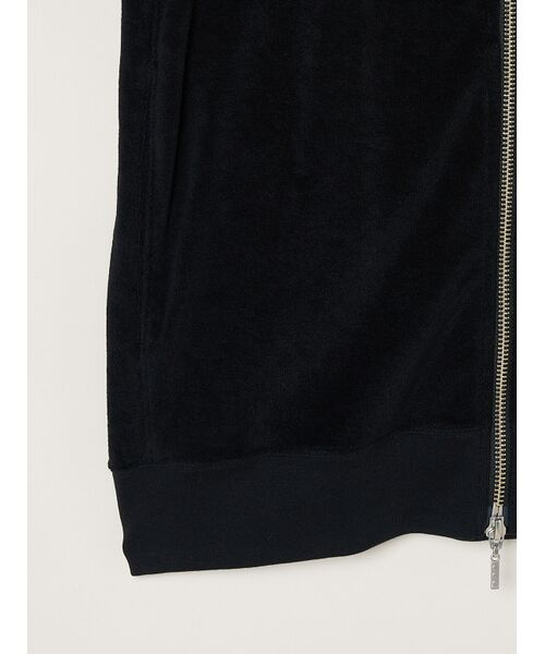 three dots / スリードッツ パーカー | Men's Velvet pile zip cocoon hoody | 詳細4