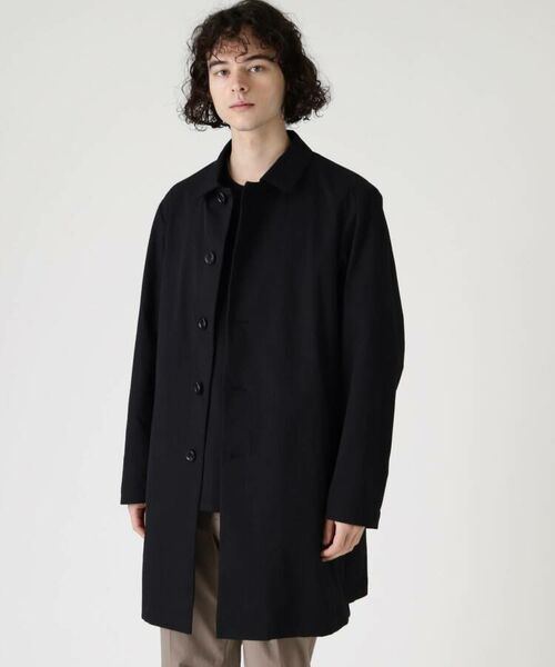 【定価9万円】TAKEO KIKUCHI ステンカラー　コート　黒