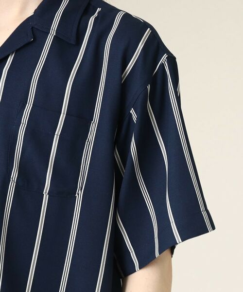 tk.TAKEO KIKUCHI / ティーケー タケオキクチ Tシャツ | ストライプ半袖開襟シャツ | 詳細5