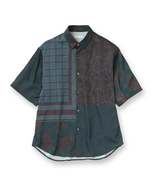tk.TAKEO KIKUCHI / ティーケー タケオキクチ Tシャツ | パッチワーク柄 半袖シャツ | 詳細1