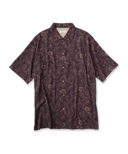 tk.TAKEO KIKUCHI / ティーケー タケオキクチ Tシャツ | ジャカードペイズリー 2WAY半袖シャツ | 詳細1