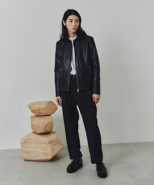 tk.TAKEO KIKUCHI / ティーケー タケオキクチ レザーブルゾン・ジャケット | 【WEB限定】シンセティックレザーシングルライダースジャケット | 詳細19