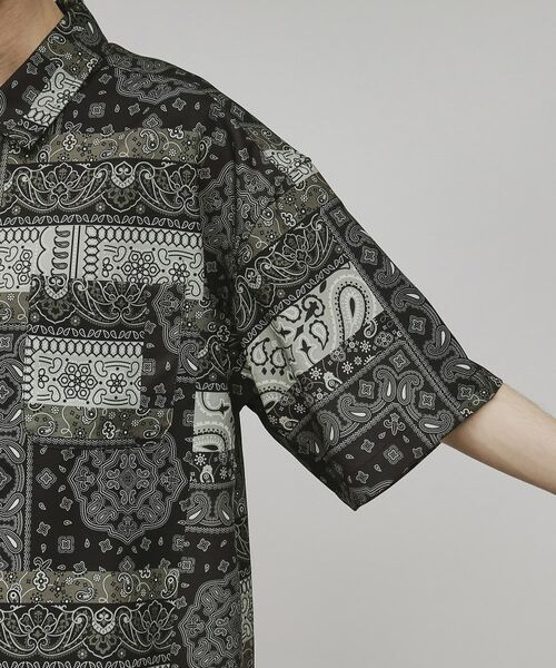 tk.TAKEO KIKUCHI / ティーケー タケオキクチ Tシャツ | ブロッキングペイズリー半袖シャツ | 詳細5