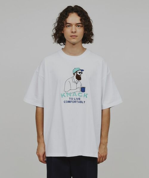 tk.TAKEO KIKUCHI / ティーケー タケオキクチ Tシャツ | ヒゲサガラ刺繍Tシャツ | 詳細1