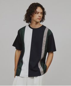 tk.TAKEO KIKUCHI / ティーケー タケオキクチ Tシャツ | ストライプ切替Tシャツ