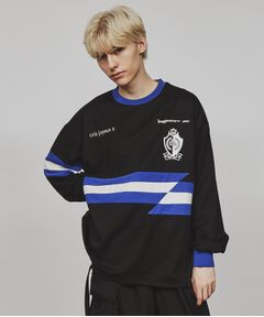 tk.TAKEO KIKUCHI / ティーケー タケオキクチ カットソー | ストライプスイッチゲームシャツ