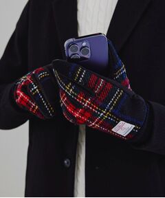 ハリスツイード生地使用 スマホ対応手袋 グローブ ／ Harris Tweed