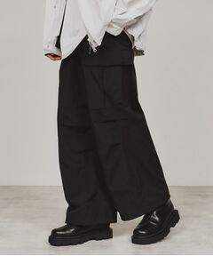 tk.TAKEO KIKUCHI / ティーケー タケオキクチ パンツ | ポリエステルタフタワイドカーゴパンツ