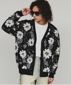 tk.TAKEO KIKUCHI / ティーケー タケオキクチ カーディガン・ボレロ | フラワージャカードカーディガン