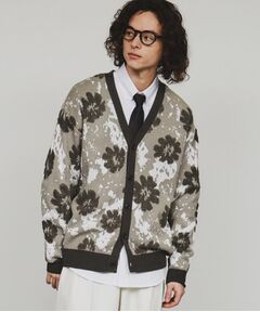 tk.TAKEO KIKUCHI / ティーケー タケオキクチ カーディガン・ボレロ | フラワージャカードカーディガン