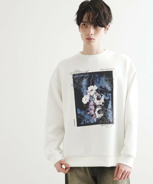 tk.TAKEO KIKUCHI / ティーケー タケオキクチ スウェット | リリーエンブロ＆プリントカットソー | 詳細2