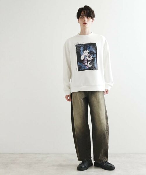 tk.TAKEO KIKUCHI / ティーケー タケオキクチ スウェット | リリーエンブロ＆プリントカットソー | 詳細3