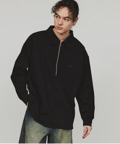 tk.TAKEO KIKUCHI / ティーケー タケオキクチ カットソー | ルーズハーフジップポロスウェット