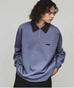 tk.TAKEO KIKUCHI / ティーケー タケオキクチ カットソー | ルーズハーフジップポロスウェット