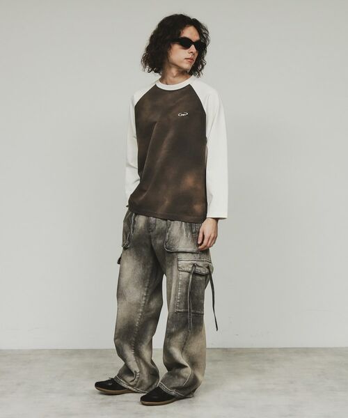 tk.TAKEO KIKUCHI / ティーケー タケオキクチ Tシャツ | ブリーチラグランスリーブTシャツ | 詳細4
