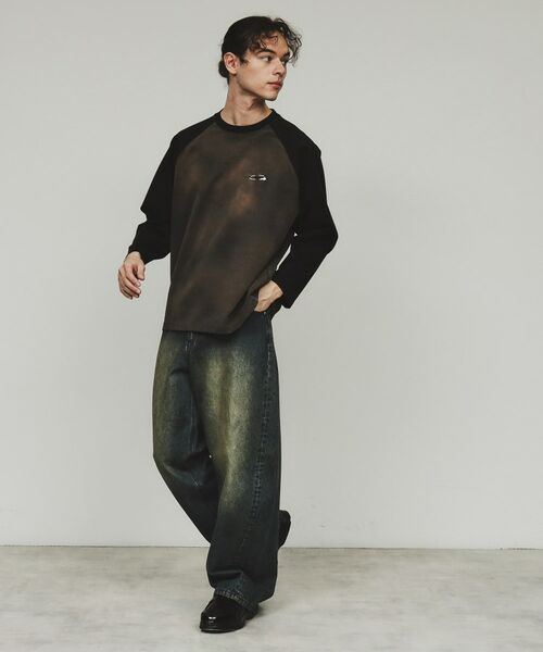 tk.TAKEO KIKUCHI / ティーケー タケオキクチ Tシャツ | ブリーチラグランスリーブTシャツ | 詳細8