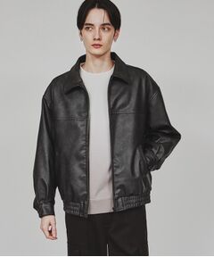 tk.TAKEO KIKUCHI / ティーケー タケオキクチ レザーブルゾン・ジャケット | ジップショートブルゾン
