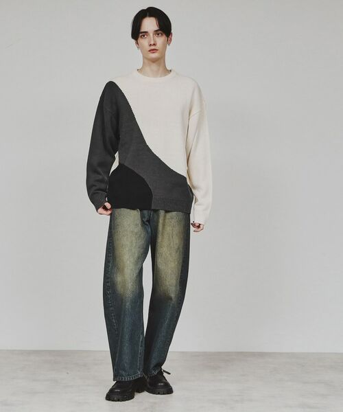 tk.TAKEO KIKUCHI / ティーケー タケオキクチ ニット・セーター | カーブスイッチニット | 詳細2