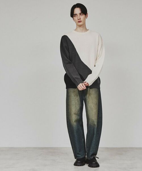 tk.TAKEO KIKUCHI / ティーケー タケオキクチ ニット・セーター | カーブスイッチニット | 詳細3