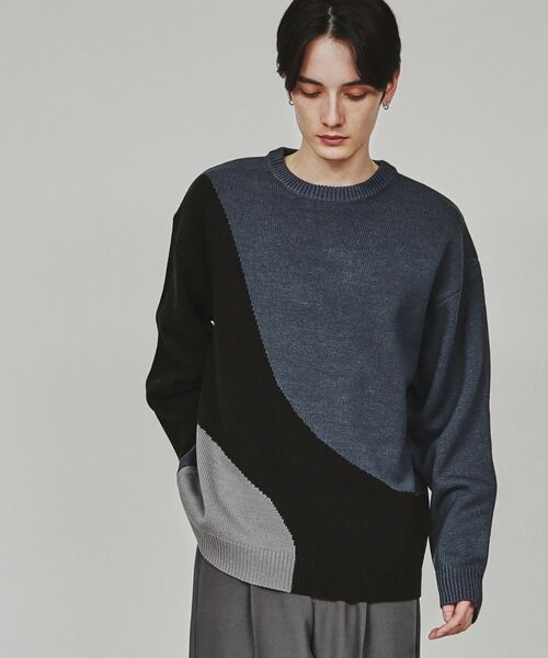 tk.TAKEO KIKUCHI / ティーケー タケオキクチ ニット・セーター | カーブスイッチニット | 詳細9
