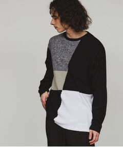 tk.TAKEO KIKUCHI / ティーケー タケオキクチ カットソー | ニット切替ポンチトップス